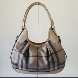 Burberry Smoke Check Brooklyn Hobo Trench bag